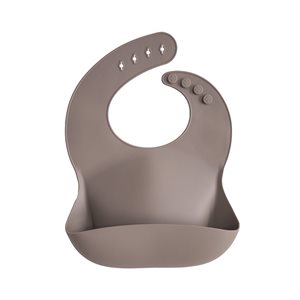Mushie Silicone Bib - Dove Grey